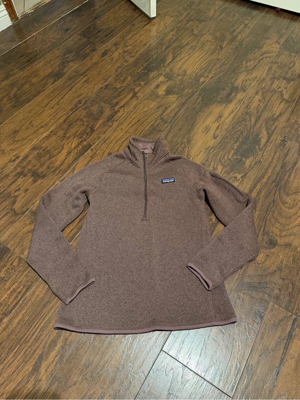 Patagonia women’s brown 1/4 better sweater pullover size M